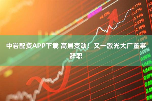 中岩配资APP下载 高层变动！又一激光大厂董事辞职